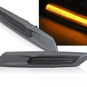 BMW F10/F11 10-13 - Boční LED blikače - kouřové karbon Bezpečná Platba