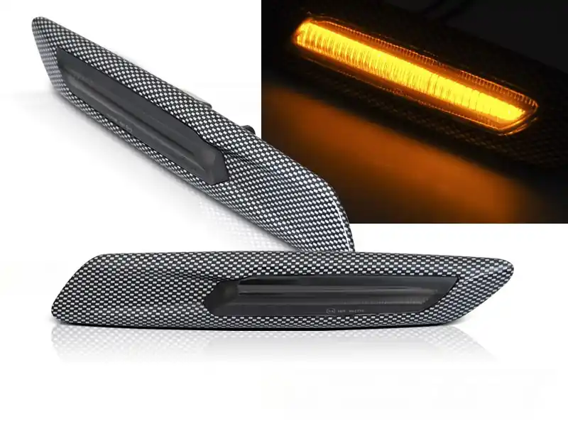 BMW F10/F11 10-13 - Boční LED blikače - kouřové karbon Bezpečná Platba