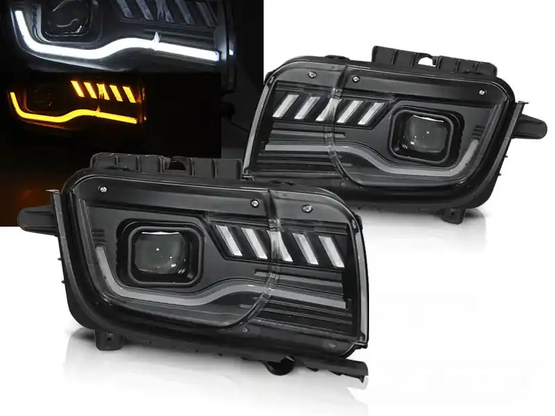 CHEVROLET CAMARO 09-13 - přední černá světla TUBE LIGHT Ihned K Objednání