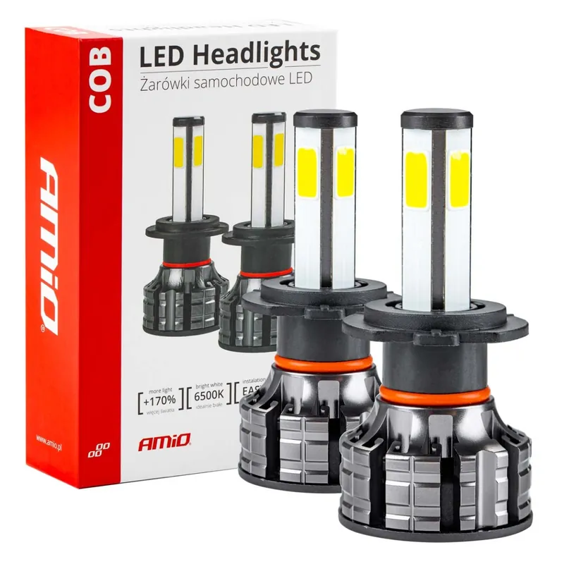 LED žárovky pro hlavní svícení H4 38W COB 4Side Super Cena