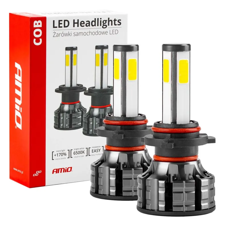 LED žárovky pro hlavní svícení HB3 COB 4Side Oblíbený