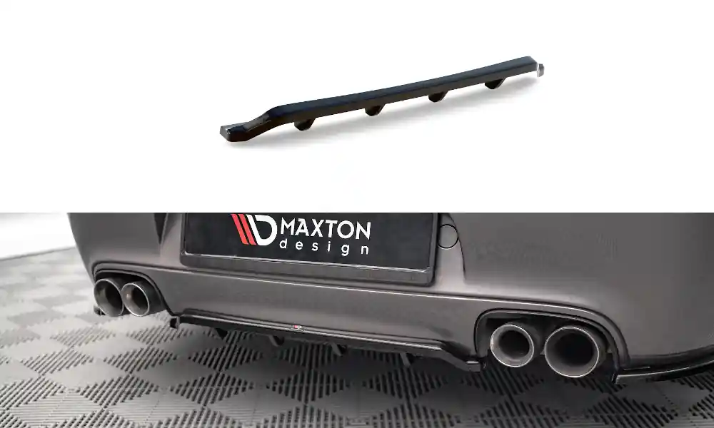 Porsche 911 997 Carrera Facelift, středový spoiler pod zadní nárazník s žebrováním MAXTON DESIGN Autentický