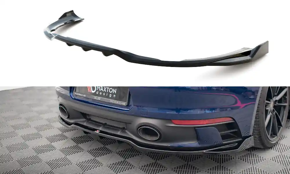 Výprodej Porsche 911 992 Carrera/Carrera S Aero, středový spoiler pod zadní nárazník s žebrováním v.2, maxton design