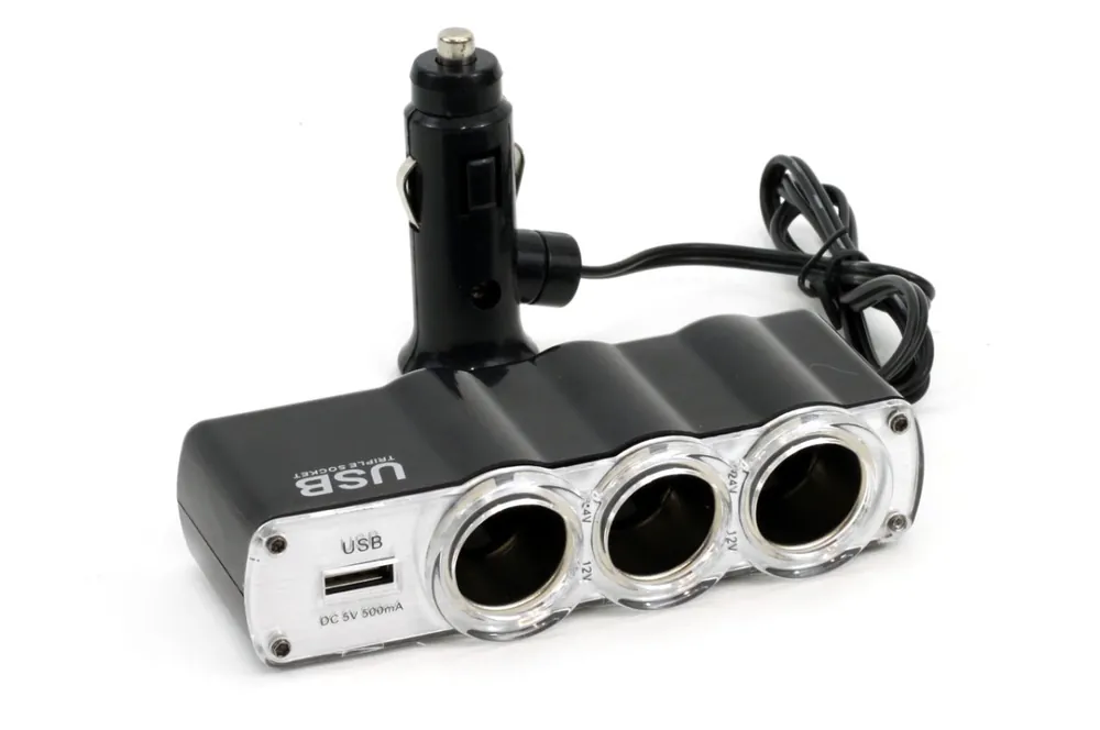 Originální Roztrojka autozapalovače + USB SOC-04
