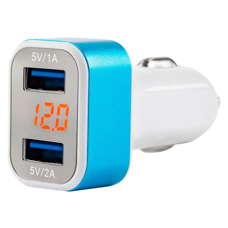 Kup Teď Autonabíječka mobilního telefonu s 2x USB + tester napětí akumulátoru TEST-04