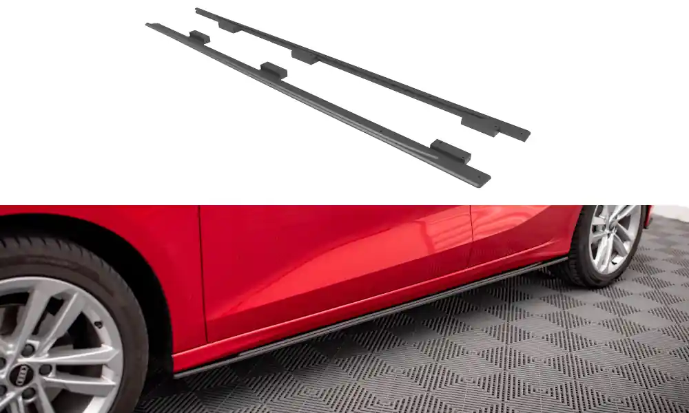 Audi A3 8Y, "Street pro" difuzory pod boční prahy, plast ABS, Maxton Design Nejlepší Volba