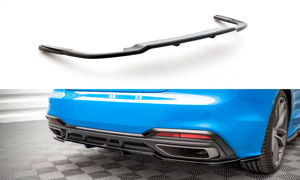 Audi A5 FL, středový spoiler pod zadní nárazník s žebrováním, S-Line Maxton Design Expresní Doručení