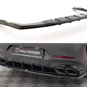 Mercedes AMG GT 4-Door Coupe 63S, středový spoiler pod zadní nárazník s žebrováním, Maxton Design Must-Have