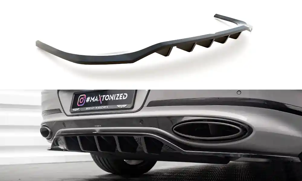 Super Cena Bentley Continental GT Mk3, středový spoiler pod zadní nárazník s žebrováním, Maxton Design
