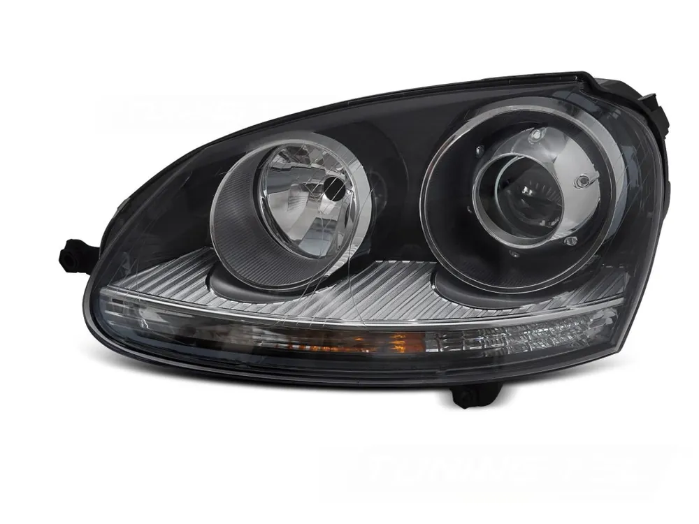 Přední světlo VW GOLF V 03-09 černé XENON LEVÉ TYC Finální Výprodej