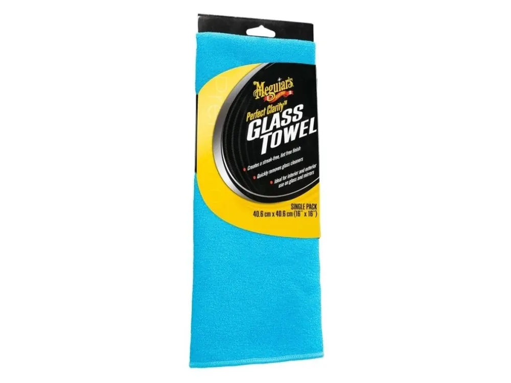 Novinka Meguiar‘s Perfect Clarity Glass Towel - mikrovláknová utěrka na okna a skla, 40 cm x 40 cm