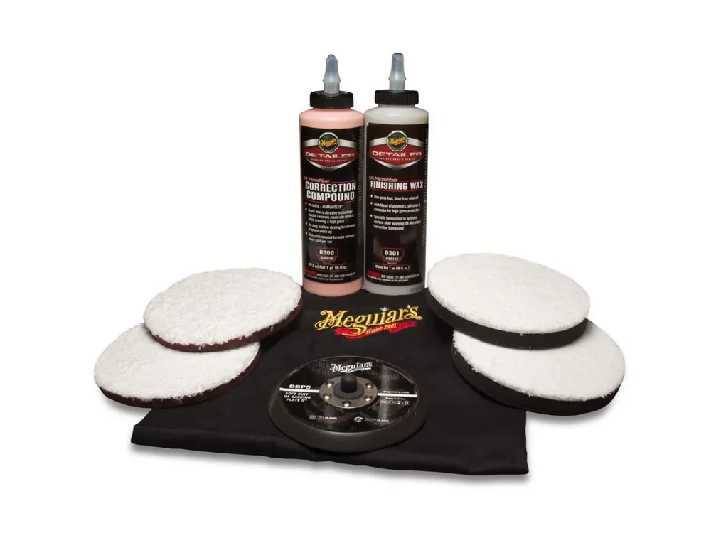 Poslední Šance Meguiar‘s DA Microfiber Correction System Kit 5" - kompletní 5palcová sada mikrovláknového systému na profesionální renovaci laku