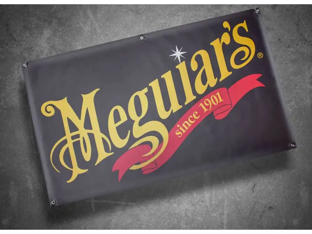 Nízká Cena Meguiar‘s PVC banner s logem a závěsnými oky - velikost 120 x 70 cm