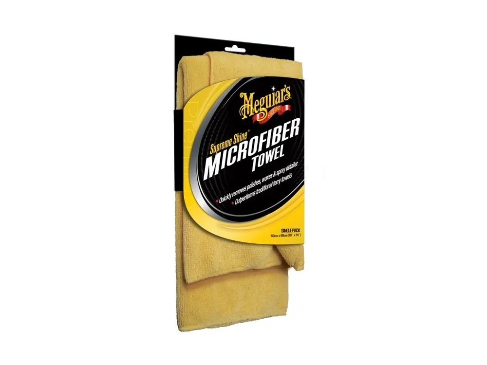 Ověřený Meguiar‘s Supreme Shine Microfiber Towel - mikrovláknová utěrka, 40 cm x 60 cm, balení 1 kus