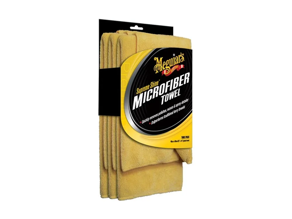 Meguiar‘s Supreme Shine Microfiber Towel - mikrovláknová utěrka, 40 cm x 60 cm, balení 3 kusy Novinka