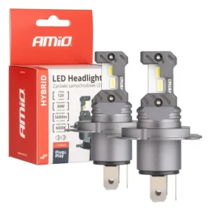 Víkendová Akce AMiO LED žárovky H4 H19 6000K Hybrid série Canbus