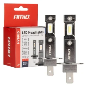 Expresní Doručení AMiO LED žárovky H1 6000K Hybrid série Canbus 60W