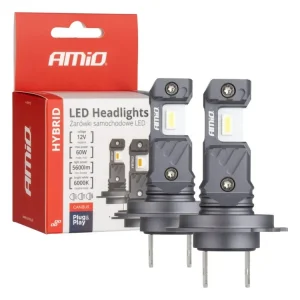 AMiO LED žárovky H7 / H18 6000K Hybrid série Canbus 60W Autentický
