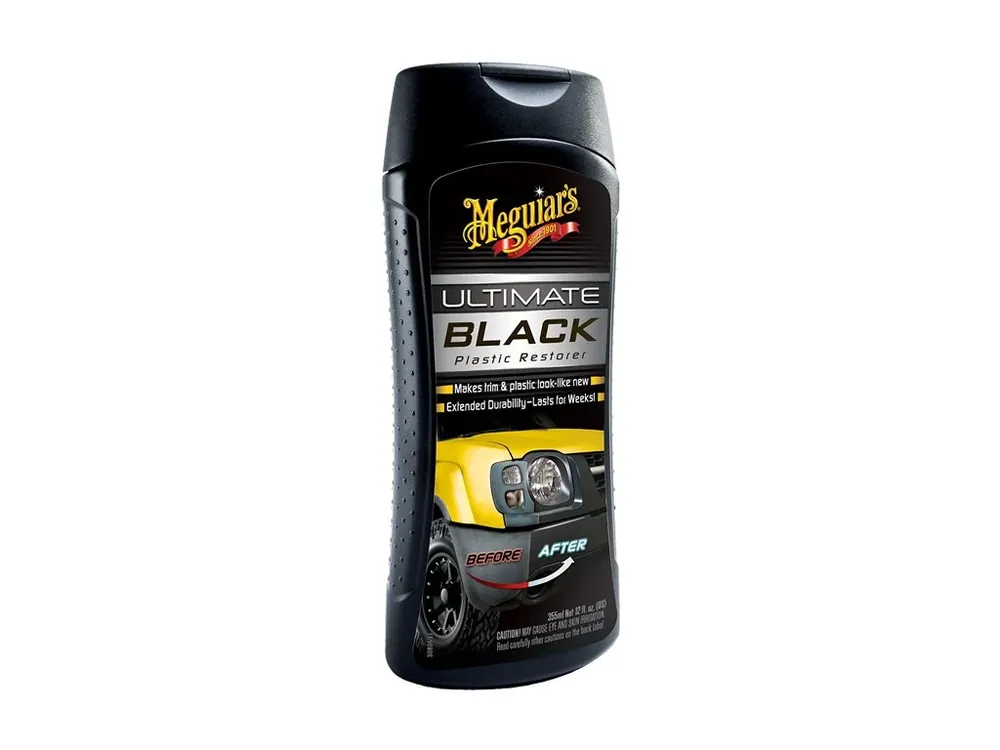 Meguiar‘s Ultimate Black Plastic Restorer - oživovač a ochrana nelakovaných plastů v exteriéru i interiéru, 355 ml Speciální Cena
