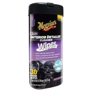 Finální Výprodej Meguiar‘s Quik Interior Detailer Wipes - ubrousky na údržbu interiérových povrchů, matný vzhled, 25 ks