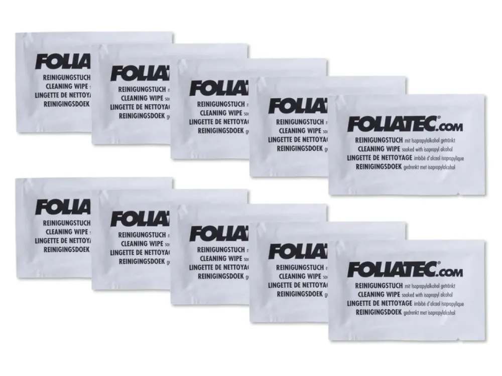 Rychlé Dodání Sada čistících ubrousků Foliatec s isopropylalkoholem, sada 10 ks