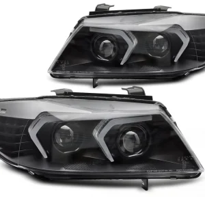 Přední světla BMW E90/E91 05-08 černá FULL LED Výhodná Nabídka
