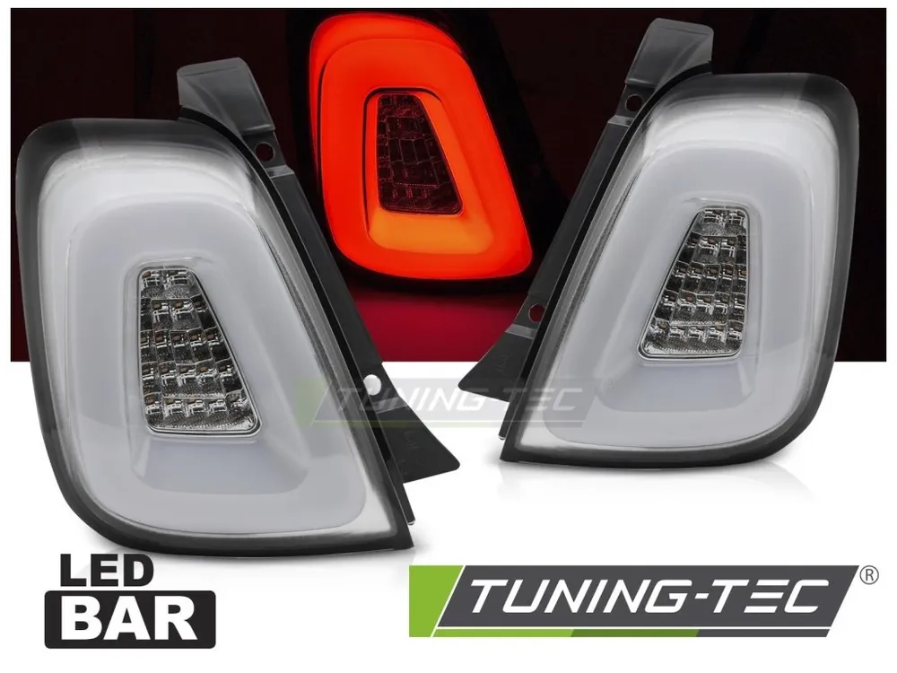 Nejprodávanější Zadní světla FIAT 500 15-20 bílá LED BAR