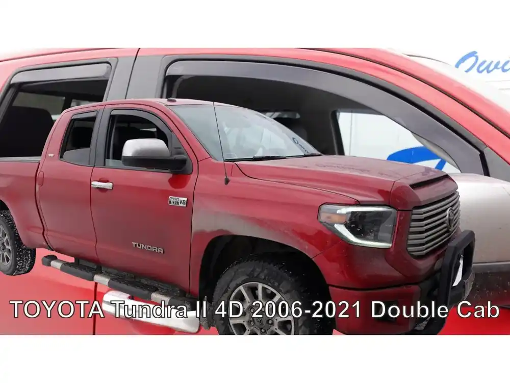 Protiprůvanové plexi ofuky Toyota Tundra II Double Cab 4D 06-21R (+zadní) Sleva