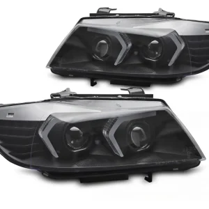 Přední světla BMW E90/E91 LCI 09-11 černá XENON LED Ověřený
