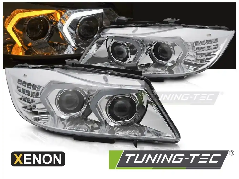 Super Cena Přední světla BMW E90/E91 LCI 09-11 chrom XENON LED
