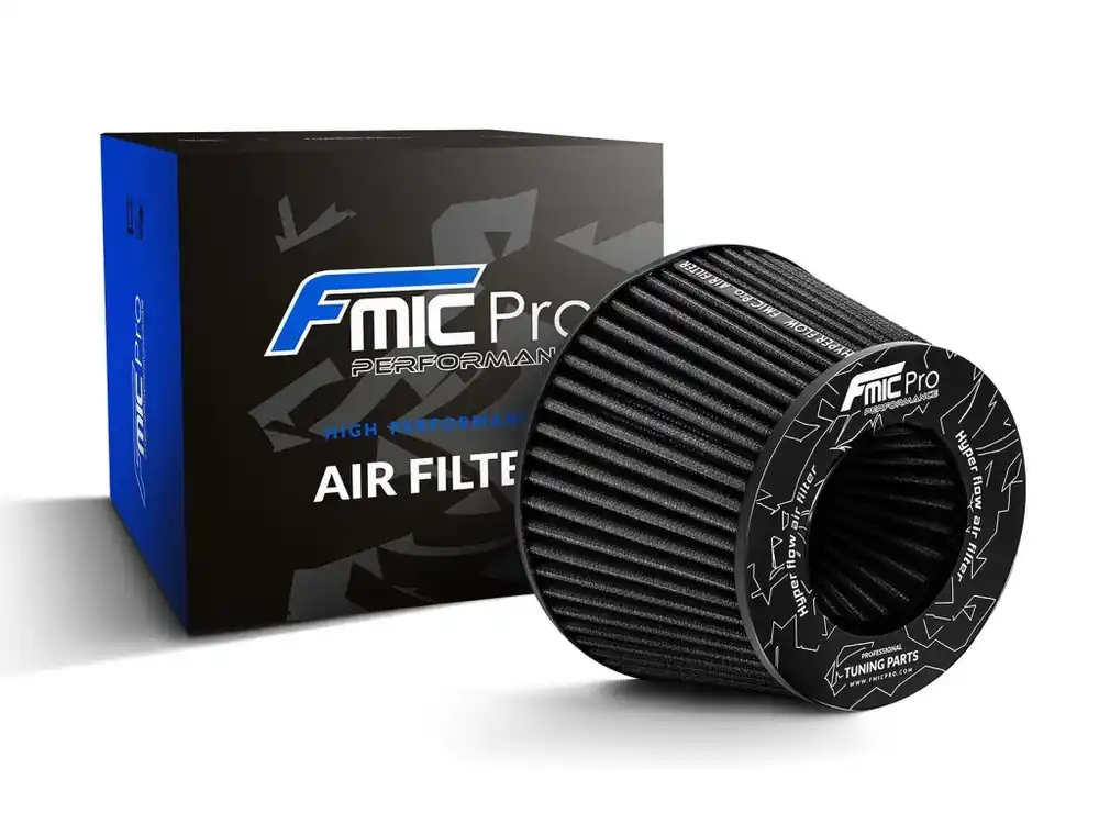 Super Cena Sportovní vzduchový filtr FMIC.Pro délka 100 mm montážní průměr 100 mm - černý
