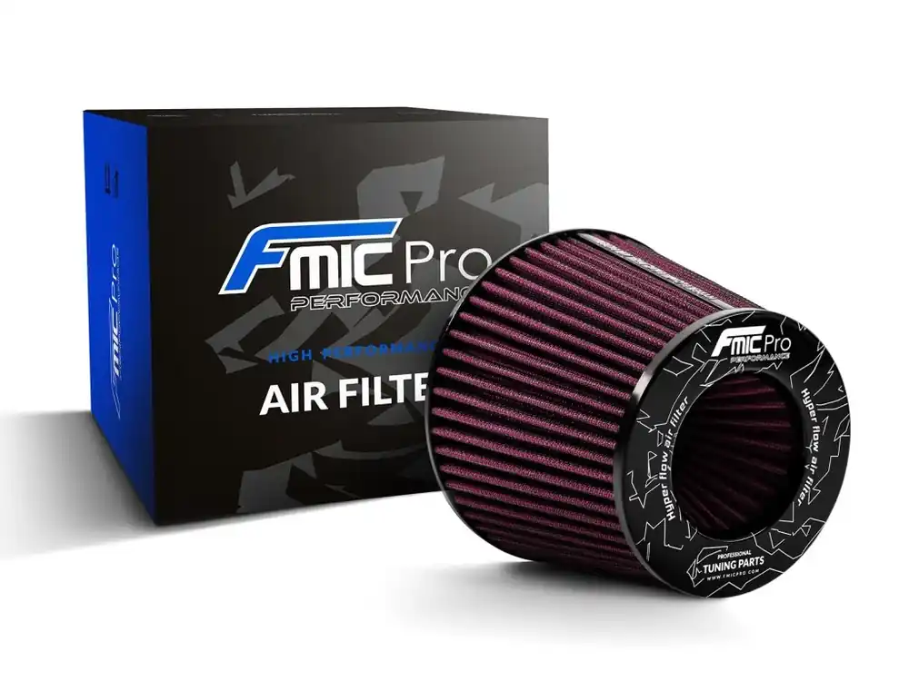 Autentický Sportovní vzduchový filtr FMIC.Pro délka 125 mm montážní průměr 100 mm - růžový