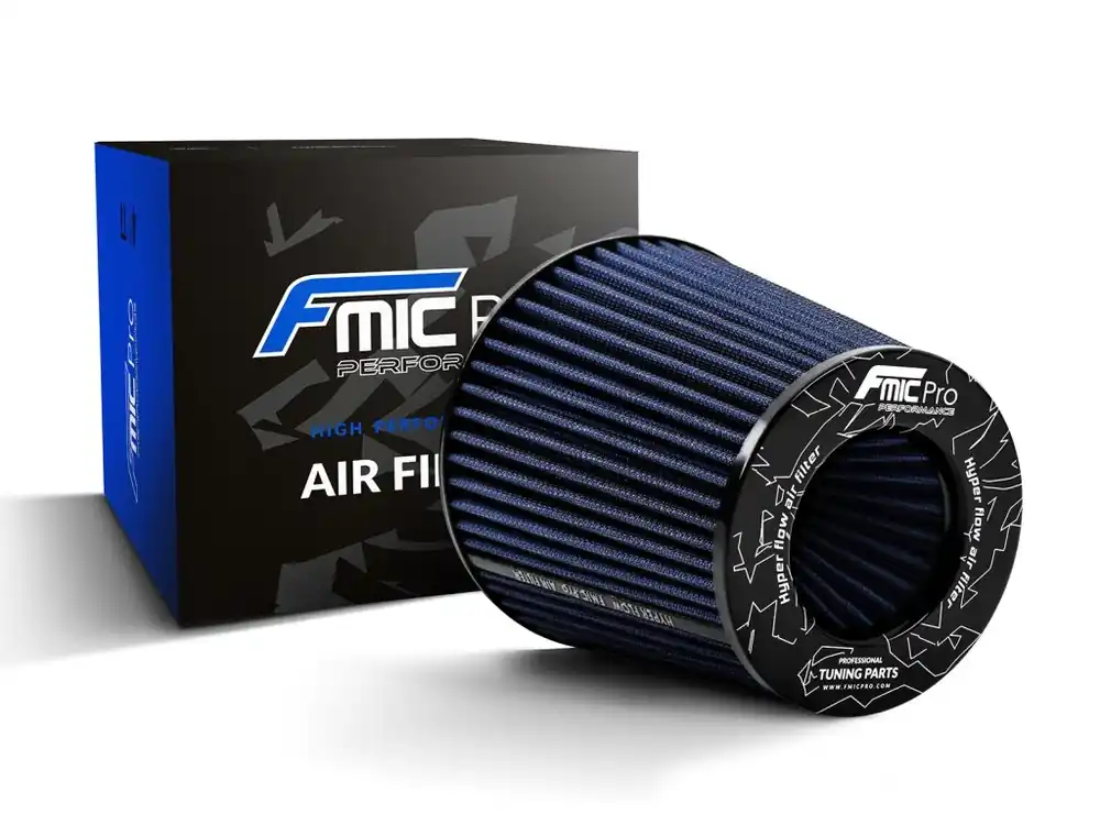 Novinka Sportovní vzduchový filtr FMIC.Pro délka 150 mm montážní průměr 100 mm - modrý