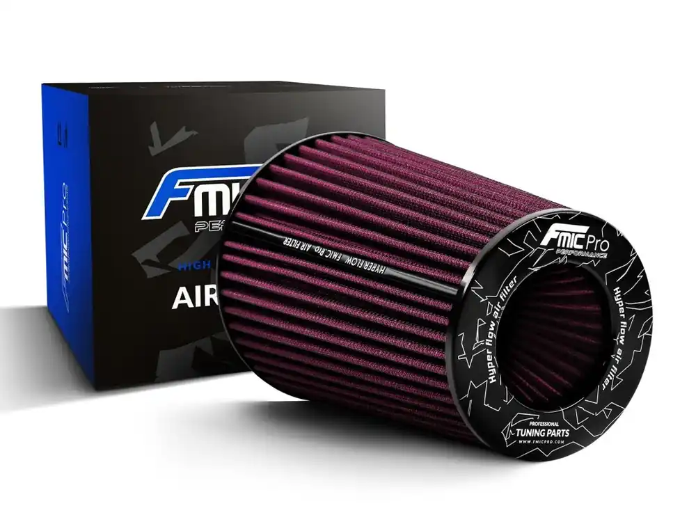 Novinka Sportovní vzduchový filtr FMIC.Pro délka 200 mm montážní průměr 100 mm - růžový