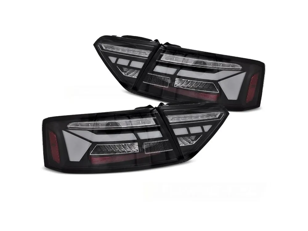 Časově Omezené Zadní světla AUDI A5 11-16, originální žárovka, černá SEQ LED