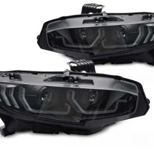 Přední světla HONDA CIVIC X 16-21 černá LED DRL SEQ Speciální Cena