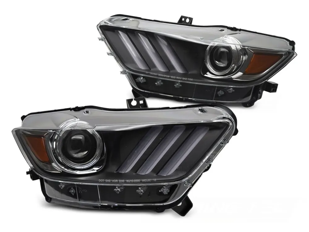 Přední světla FORD MUSTANG 14-17 XENON černá LED Omezená Nabídka
