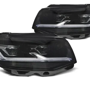 Časově Omezené Přední světla VW T6 15-19 FULL LED DRL SEQ černá
