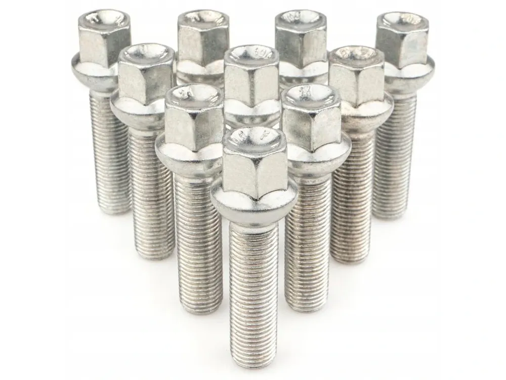 Nová Kolekce 10x prodloužené šrouby kol M14x1,5x47mm R14 koule