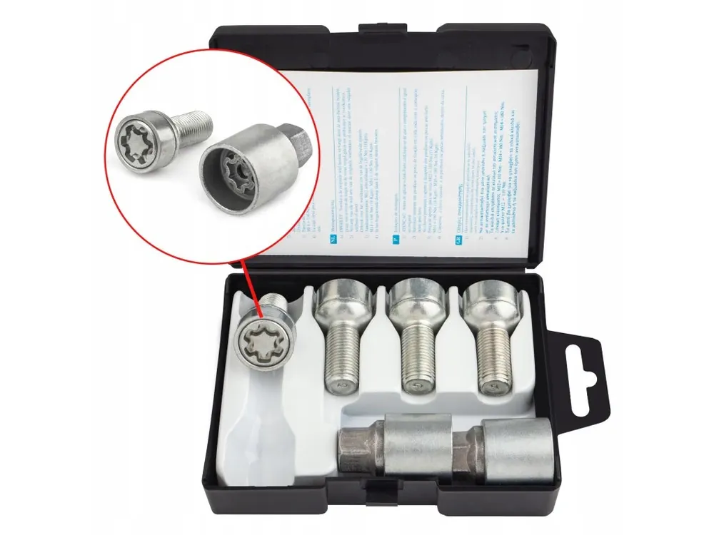 Pojistné šrouby kol M14x1,5x28mm LEXUS MERCEDES SUBARU TOYOTA Víkendová Akce