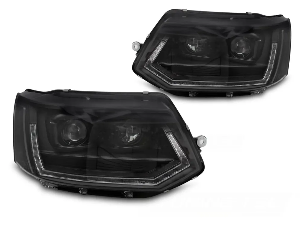 Horká Nabídka Přední světla VW T5 10-15 TRU TUBE DRL černé