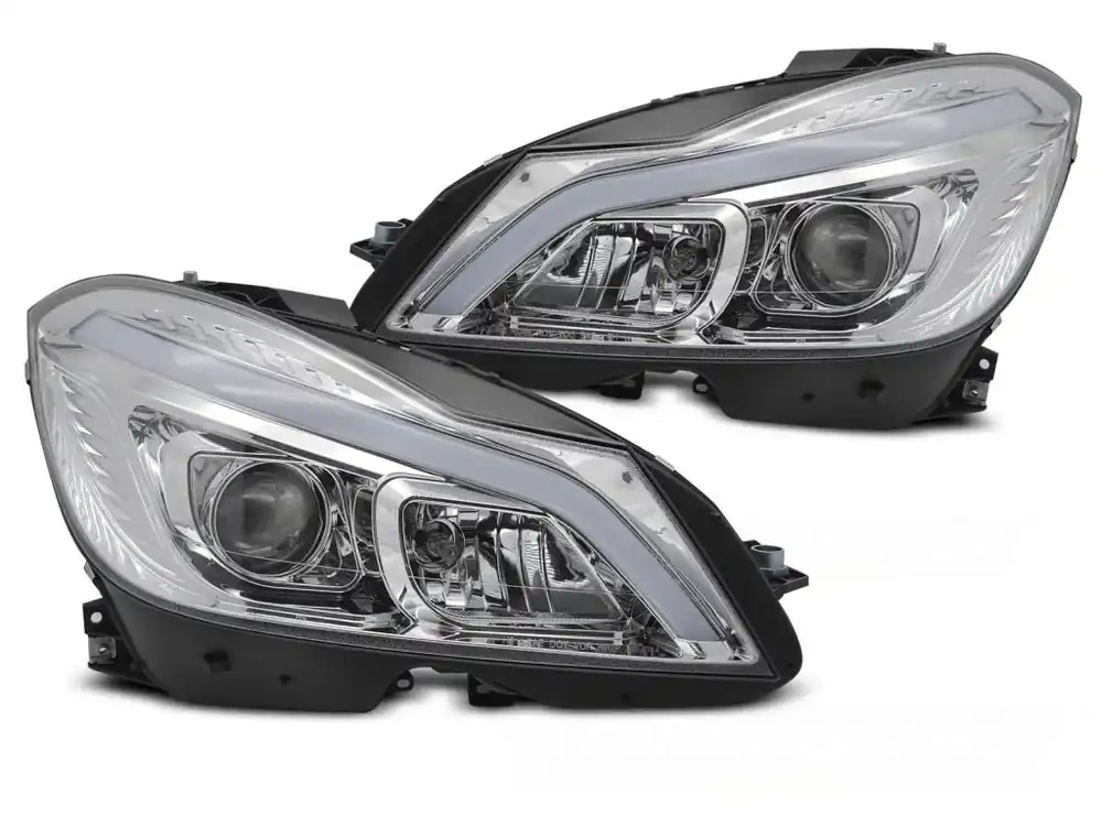 Přední světla MERCEDES W204 11-14 LED SEQ DRL chorm Výhodná Nabídka
