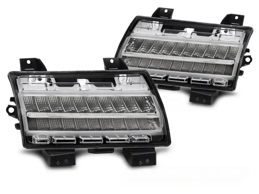 Originální Přední směrová světla JEEP WRANGLER JL 18-23 chrom s DRL