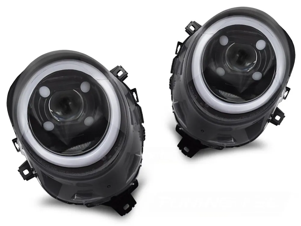 Přední světla MINI COOPER F55 / F56 / F57 14-17 TRU TUBE DRL lesklé černé Cenový Hit