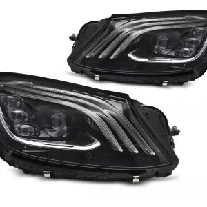 Přední světla MERCEDES S-CLASS W222 13-17 FULL LED DRL černé Cenová Bomba