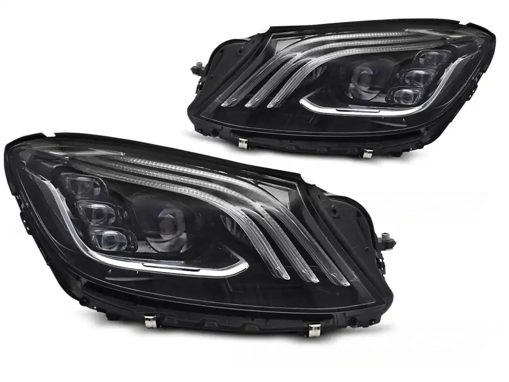 Přední světla MERCEDES S-CLASS W222 13-17 FULL LED DRL černé Cenová Bomba