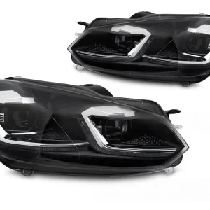 Přední světla VW GOLF VI 08-12 SILVER LINE LED SEQ DRL Nová Kolekce