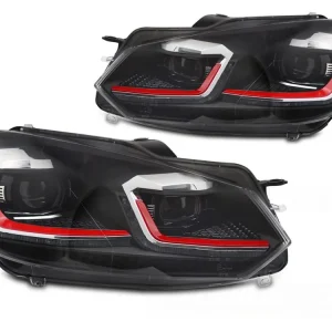 Originální Přední světla VW GOLF VI 08-12 RED LINE LED SEQ DRL