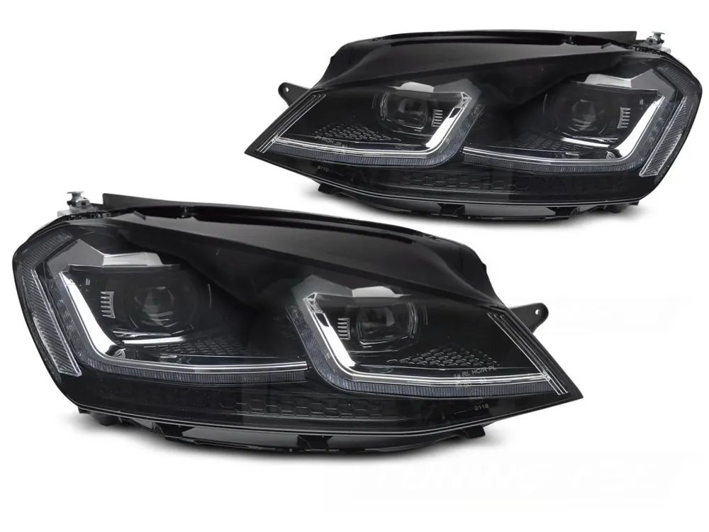 Časově Omezené Přední světla VW GOLF VII 13-17 SILVER FULL LED SEQ DRL