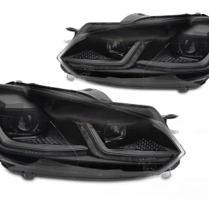 Přední světla VW GOLF VI 08-12 BLACK LINE LED SEQ DRL Značkový